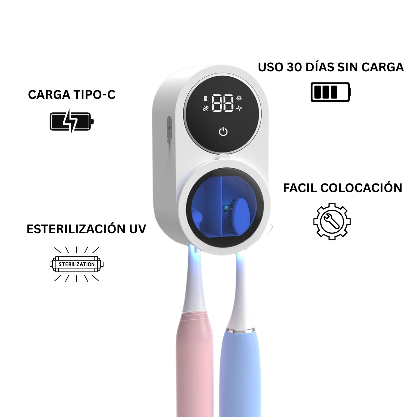 TUS CEPILLOS SIN GERMENES  GRACIAS A LA  ESTERILIZACIÓN ULTRAVIOLETA